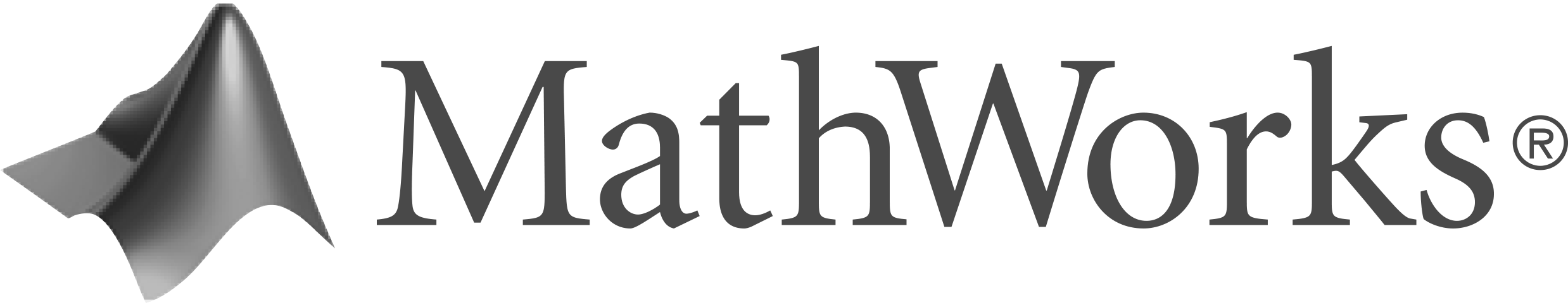 Mathworks logo greyscale